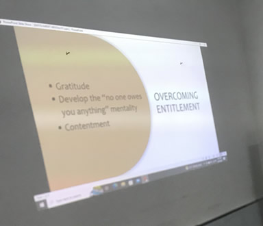 In-house Seminar on Entitlement Mentality